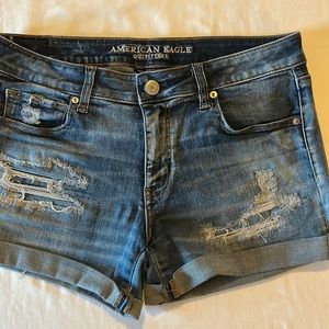 American Eagle midi jean shorts